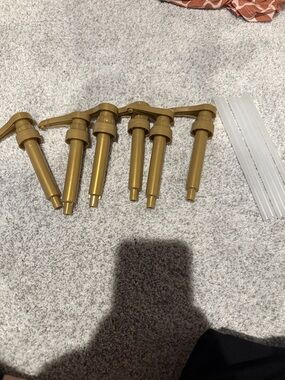Amazon Gold Syrup/Lotion Pump Dispensers - 6 Pack